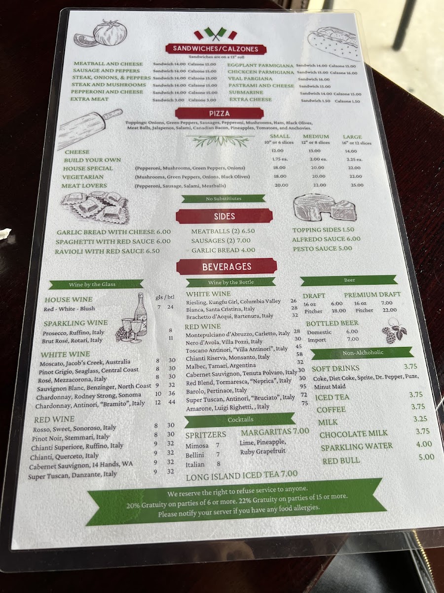 Menu Ricci's Italian Restaurant-4