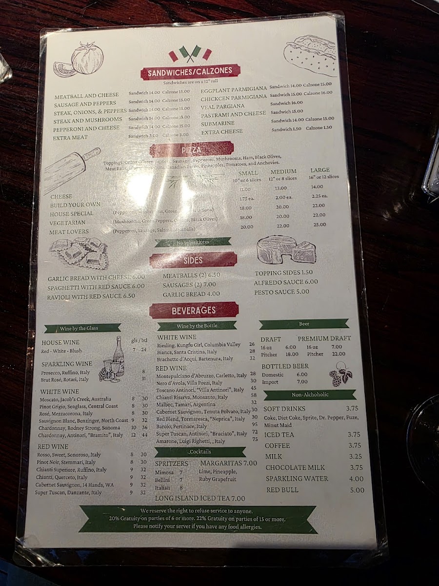 Menu Ricci's Italian Restaurant-5
