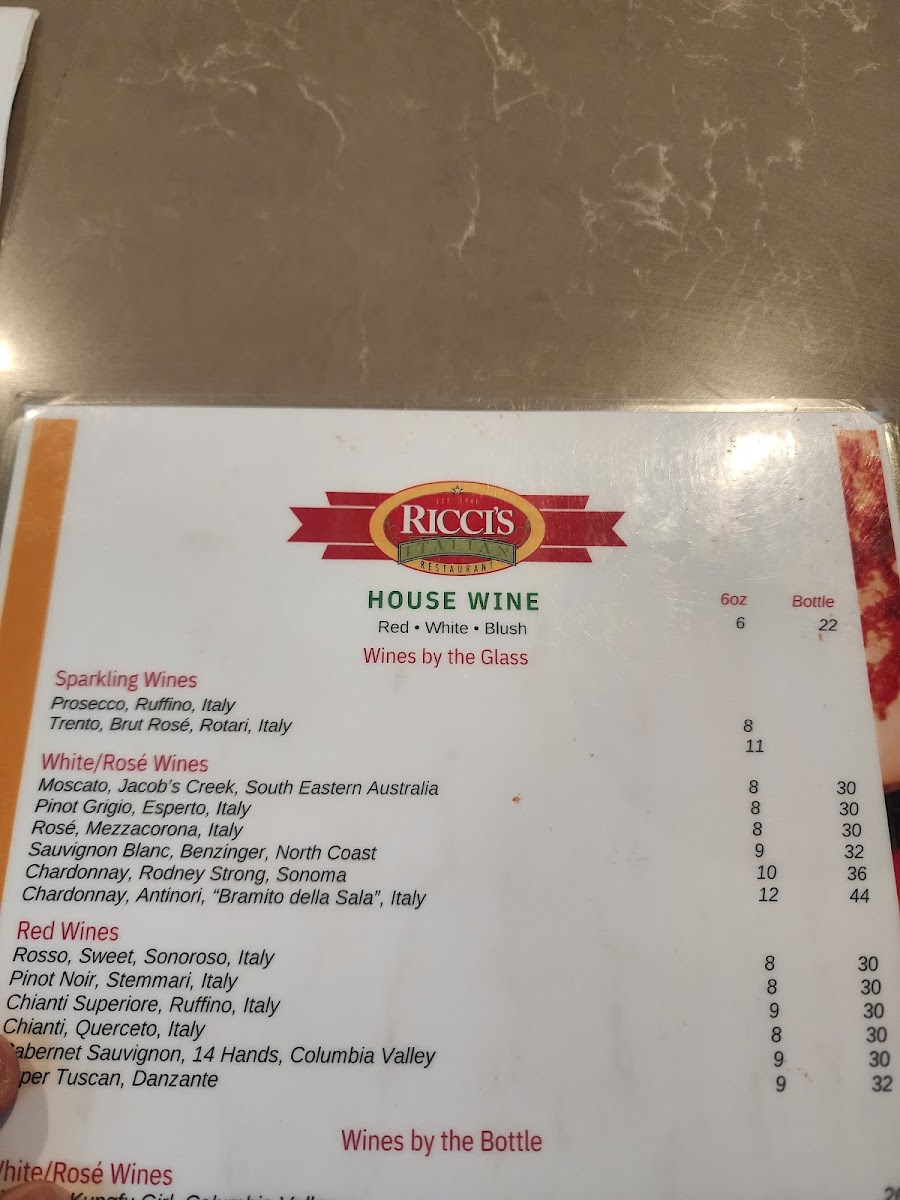 Menu Ricci's Italian Restaurant-8